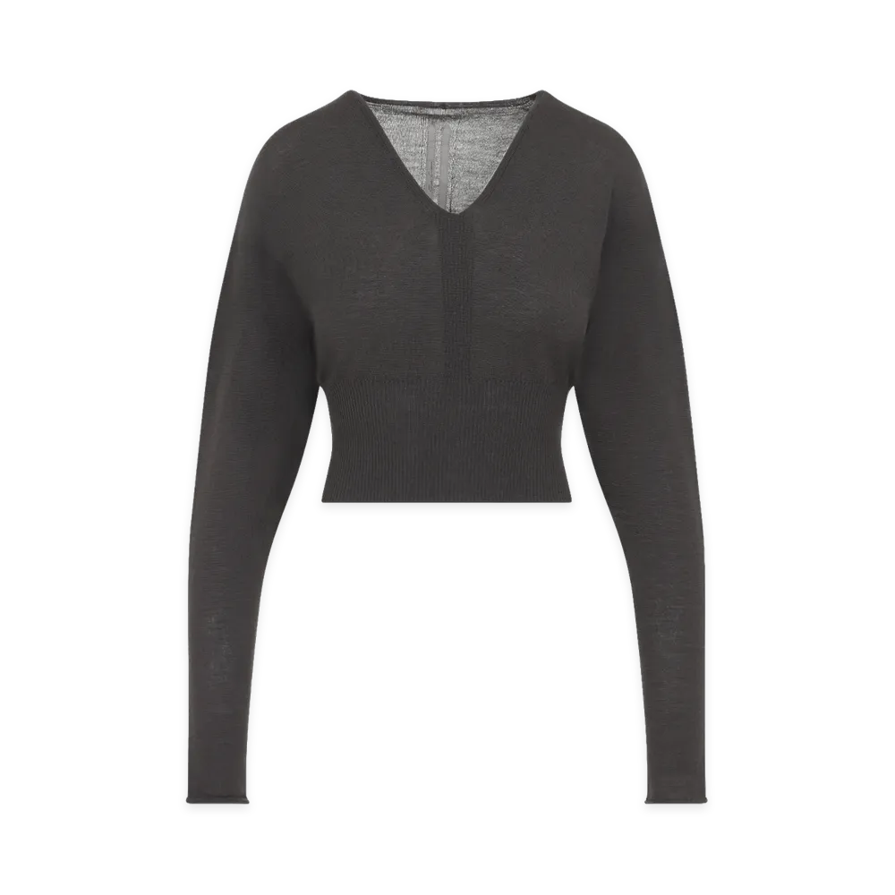 Rick Owens Women's V Cropped Top "Brown"