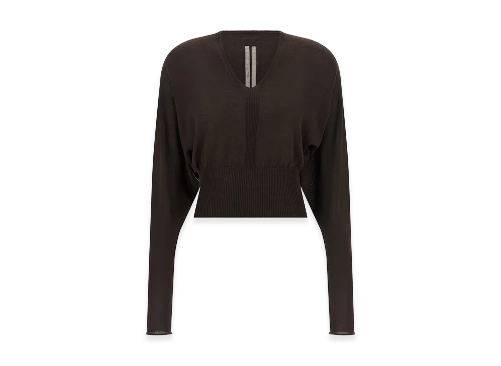 Rick Owens Women's v Cropped Top "Brown"