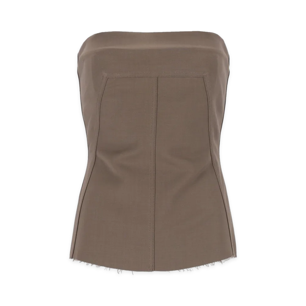 Rick Owens Women's Stretch Wool Bustier "Beige"