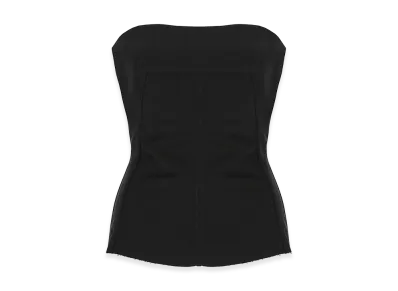 Rick Owens Women's Wool Crepe Bustier Top "Black"