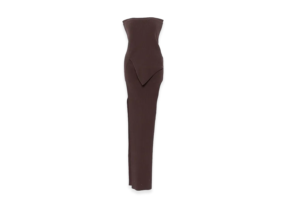 Rick Owens Women's Bustier Babel Dress "Brown"