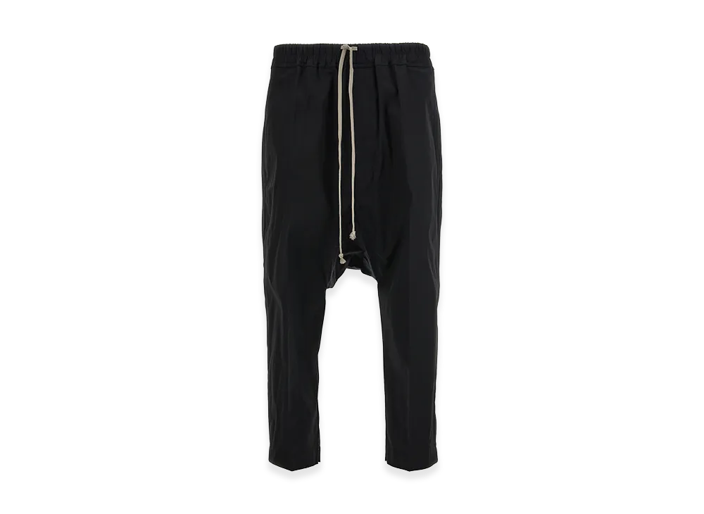 Rick Owens Drawstring Cropped Pants "Black"