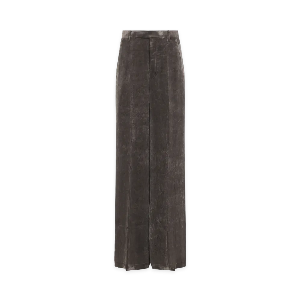 Rick Owens Women's Drkdust Wide Tailored Pants "Brown"