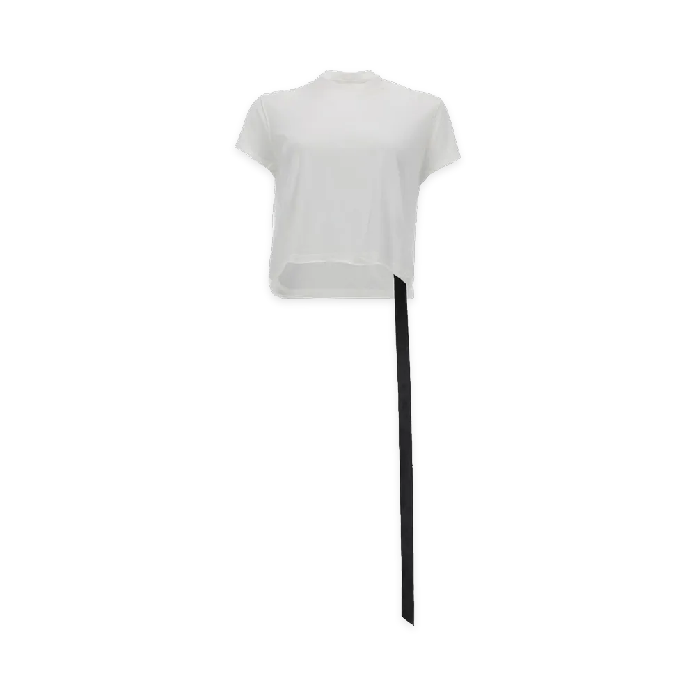Rick Owens Women's Cropped Small Level T-Shirt "White"