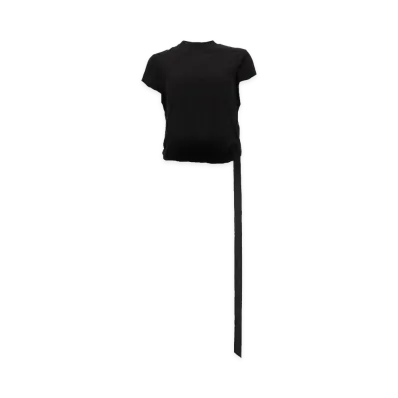 Rick Owens Women's Cropped Small Level T-Shirt "Black"