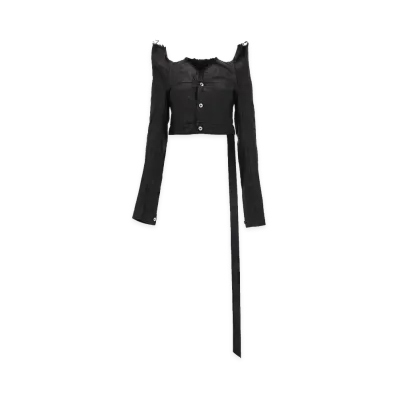 Rick Owens Women's Tec Trucker Denim Jacket "Black"