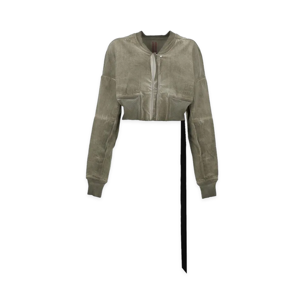 Rick Owens Women's Denim Bomber Jacket "Brown"
