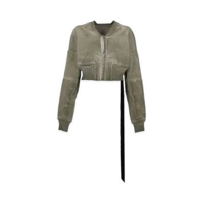 Rick Owens Women's Denim Bomber Jacket "Brown"