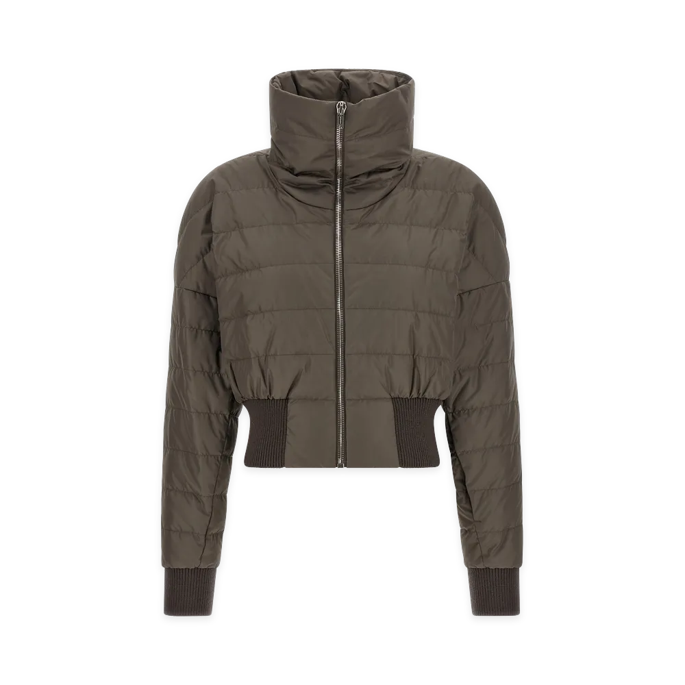 Rick Owens x MONCLER Women's cropped Down Jacket "Brown"