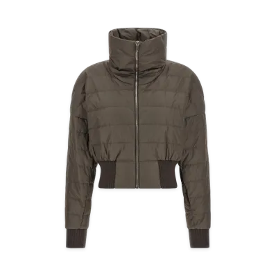 Rick Owens x MONCLER Women's cropped Down Jacket "Brown"