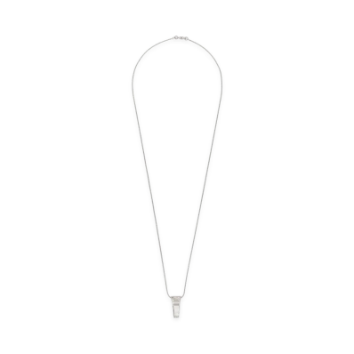 Rick Owens Women's mini Crystal Trunk Necklace "Silver"