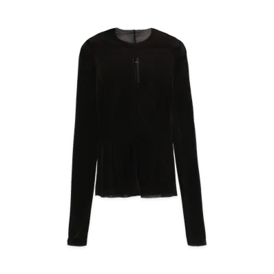 Rick Owens Women's Long Sleeve T-Shirts "Black"