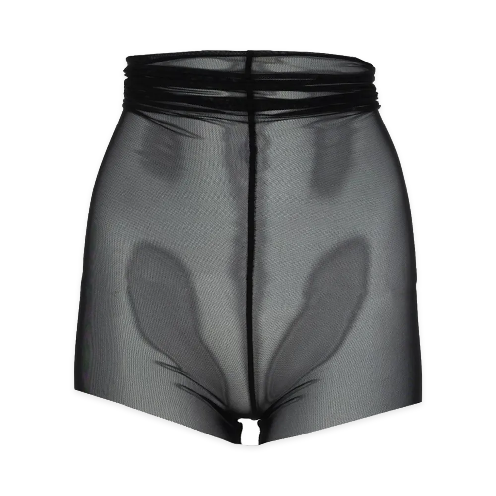 Rick Owens Women's Semi-Transparent High-Waisted Shorts "Black"