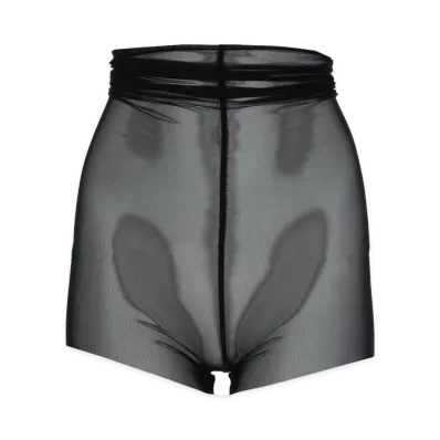 Rick Owens Women's Semi-Transparent High-Waisted Shorts "Black"