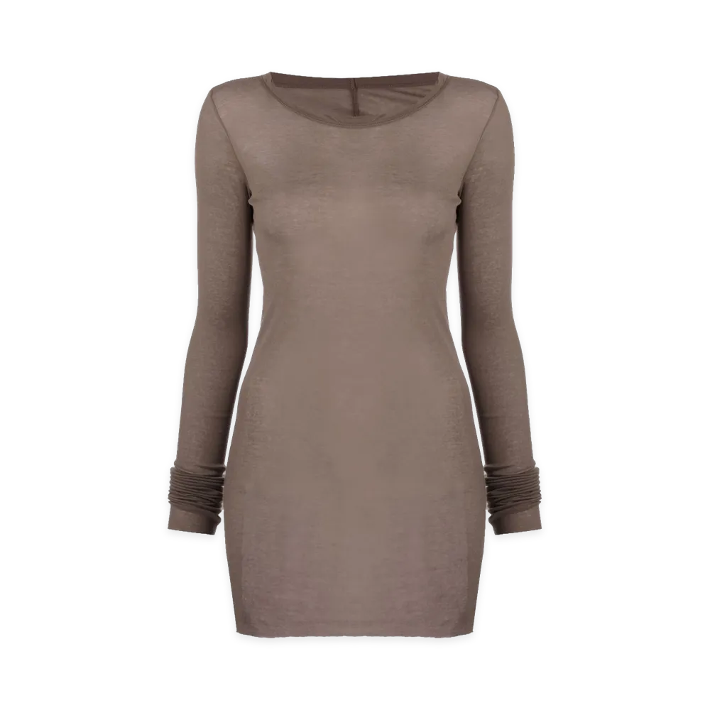 Rick Owens Women's Long Sleeve T-Shirts "Beige/Gray"
