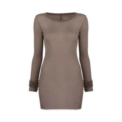 Rick Owens Women's Long Sleeve T-Shirts "Beige/Gray"