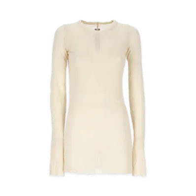 Rick Owens Women's Long Sleeve T-Shirts "Natural"