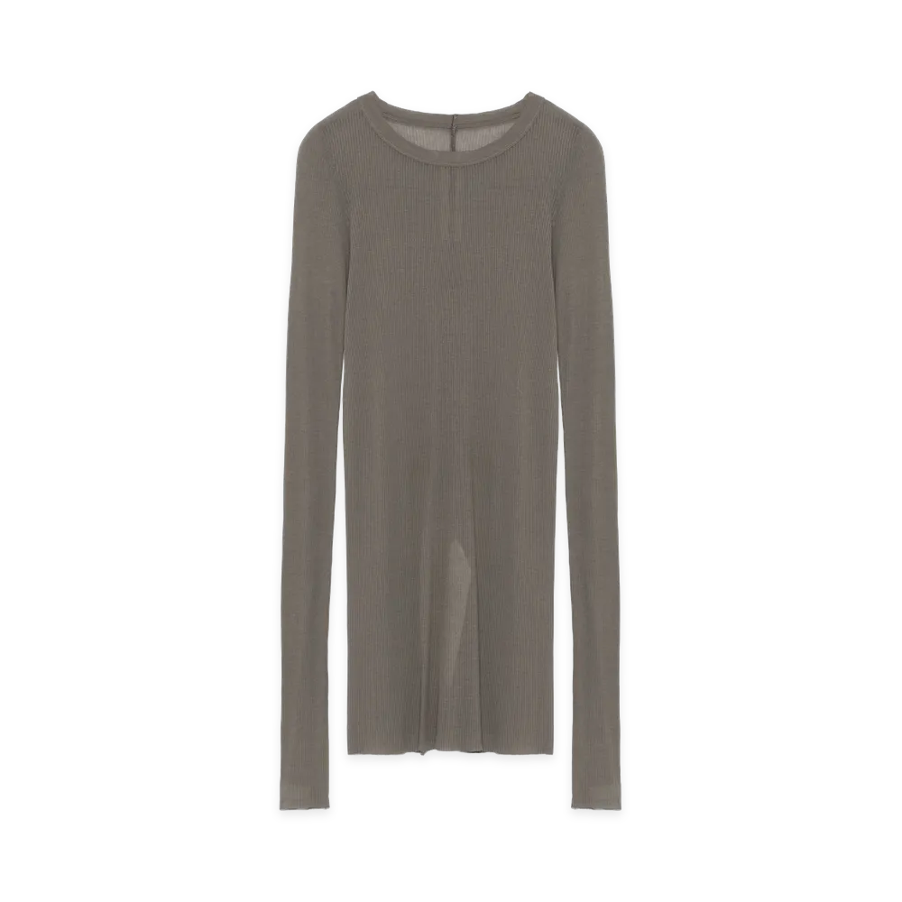 Rick Owens Women's Long Sleeve T-Shirts "Beige/Gray"
