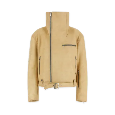 Rick Owens Women's biker Jumbo Stooges Jacket "Orange"
