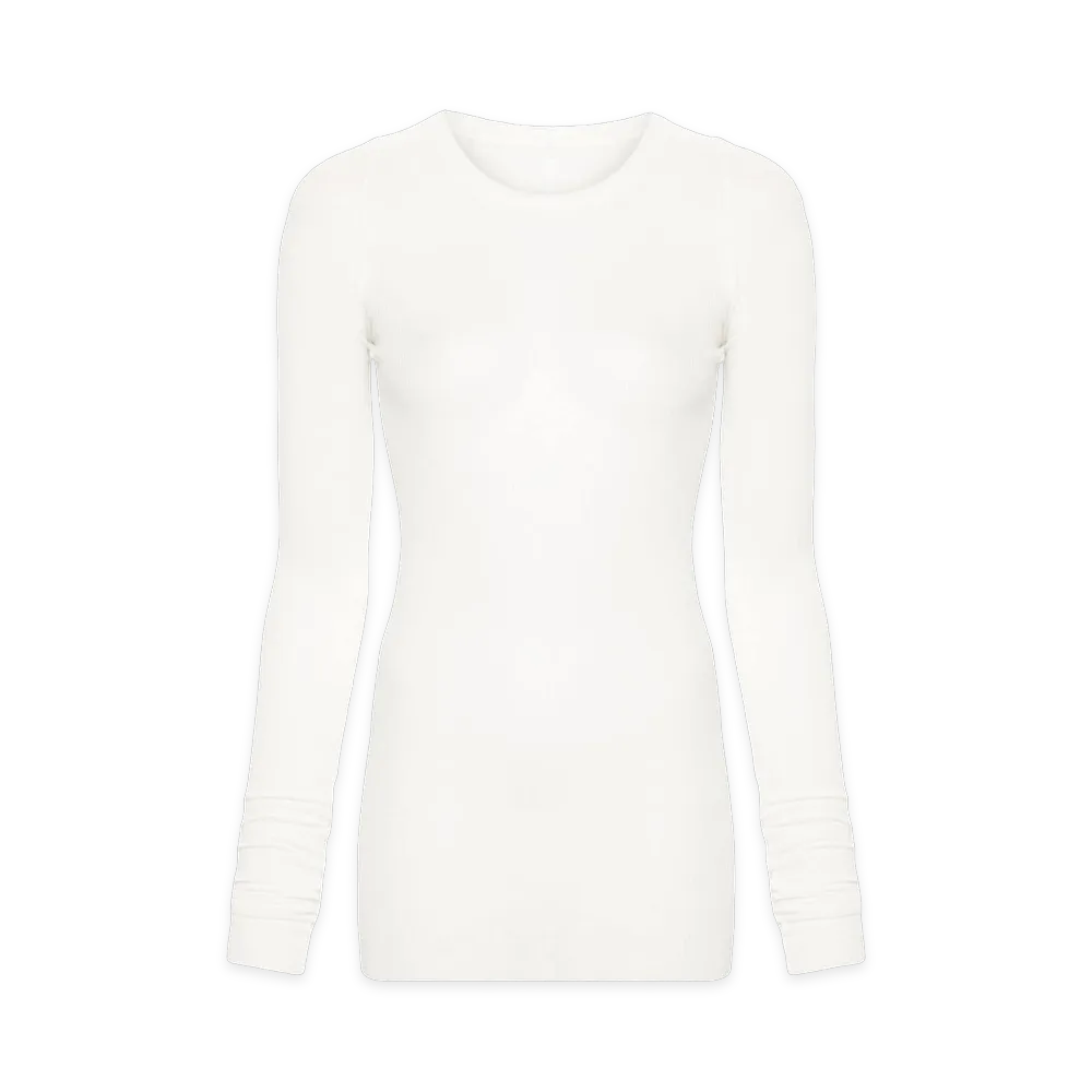 Rick Owens Women's Long Sleeve T-Shirts "White"