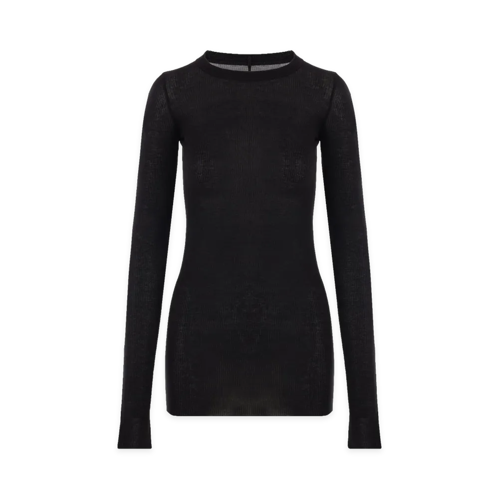 Rick Owens Women's Long Sleeve T-Shirts "Black"
