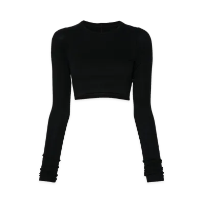 Rick Owens Women's Long Sleeve T-Shirts "Black"