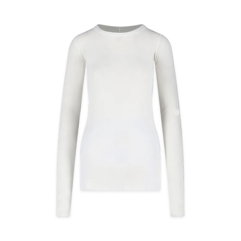 Rick Owens Women's Long Sleeve T-Shirts "White"