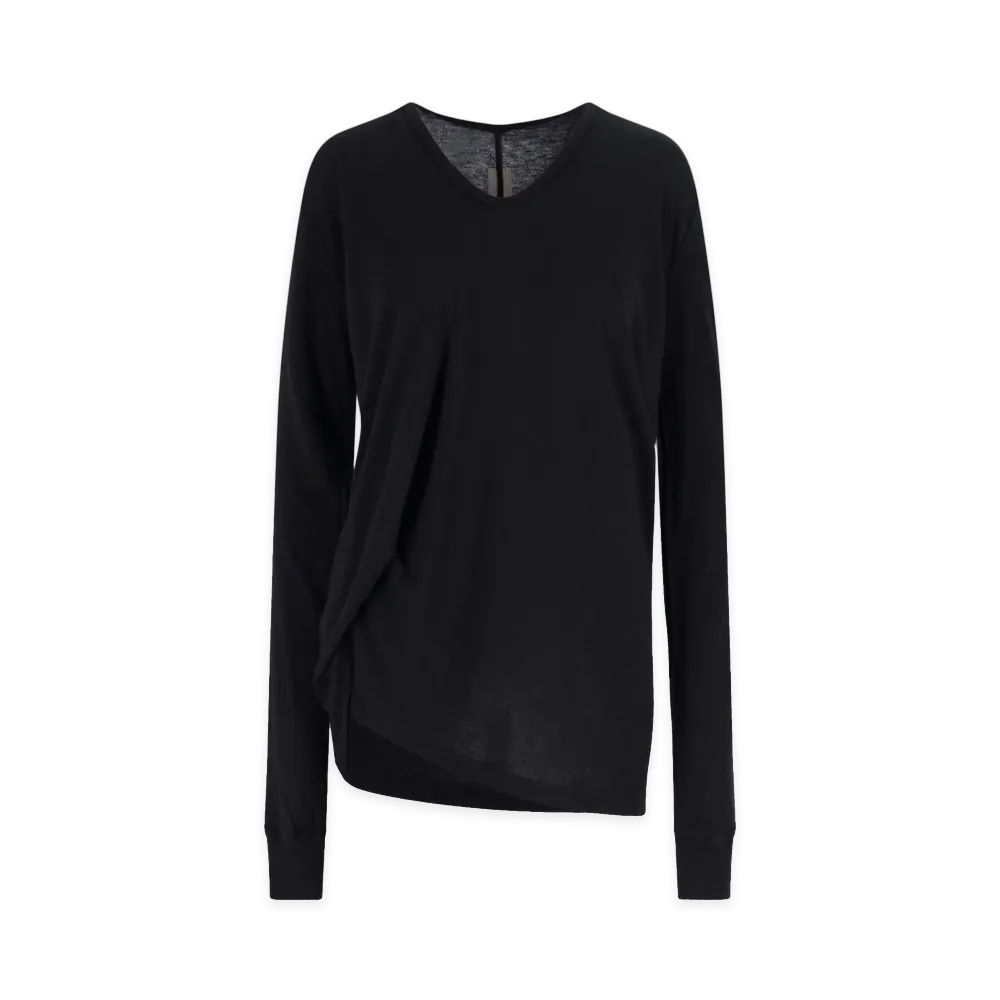 Rick Owens Women's Long Sleeve T-Shirts "Black"
