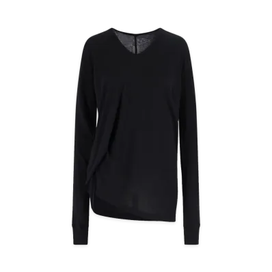 Rick Owens Women's Long Sleeve T-Shirts "Black"