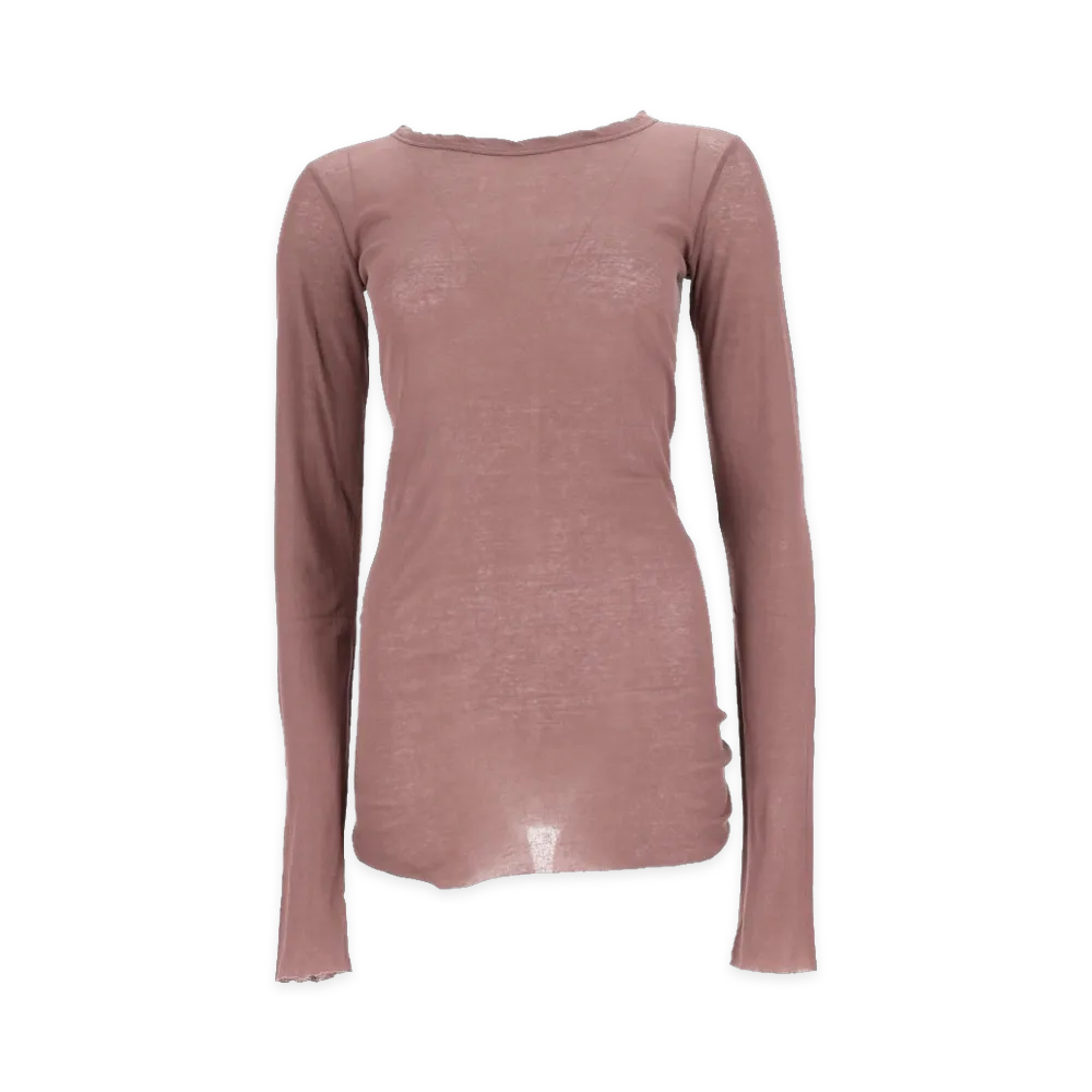 Rick Owens Women's T-Shirt A Manica Lunga "Pink"
