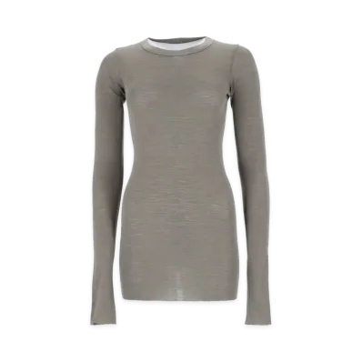 Rick Owens Women's T-Shirt A Manica Lunga "Dove"