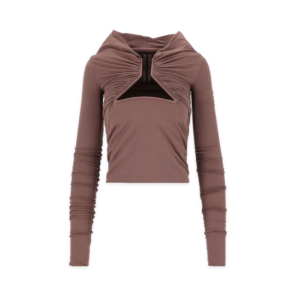 Rick Owens Women's Prong Long-Sleeve Top "Violet"