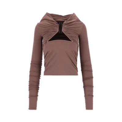Rick Owens Women's Prong Long-Sleeve Top "Violet"