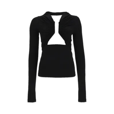 Rick Owens Women's Long Sleeve T-Shirt "Black"