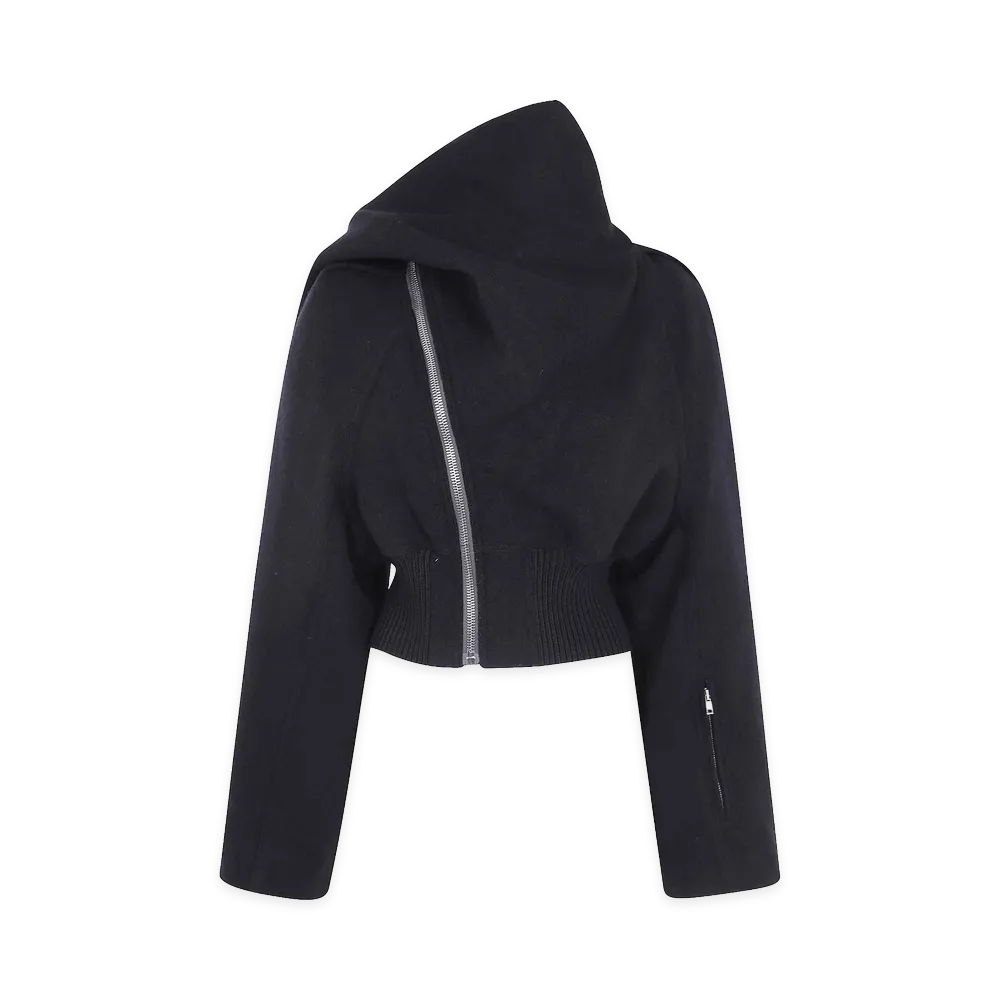 Rick Owens Women's Scarf Flight Bomber Jacket "Black"