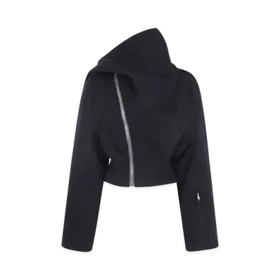 Rick Owens Women's Scarf Flight Bomber Jacket "Black"