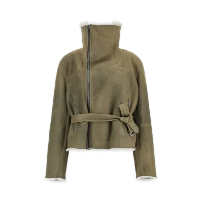 Rick Owens Women's cropped Flight Jacket "Green"