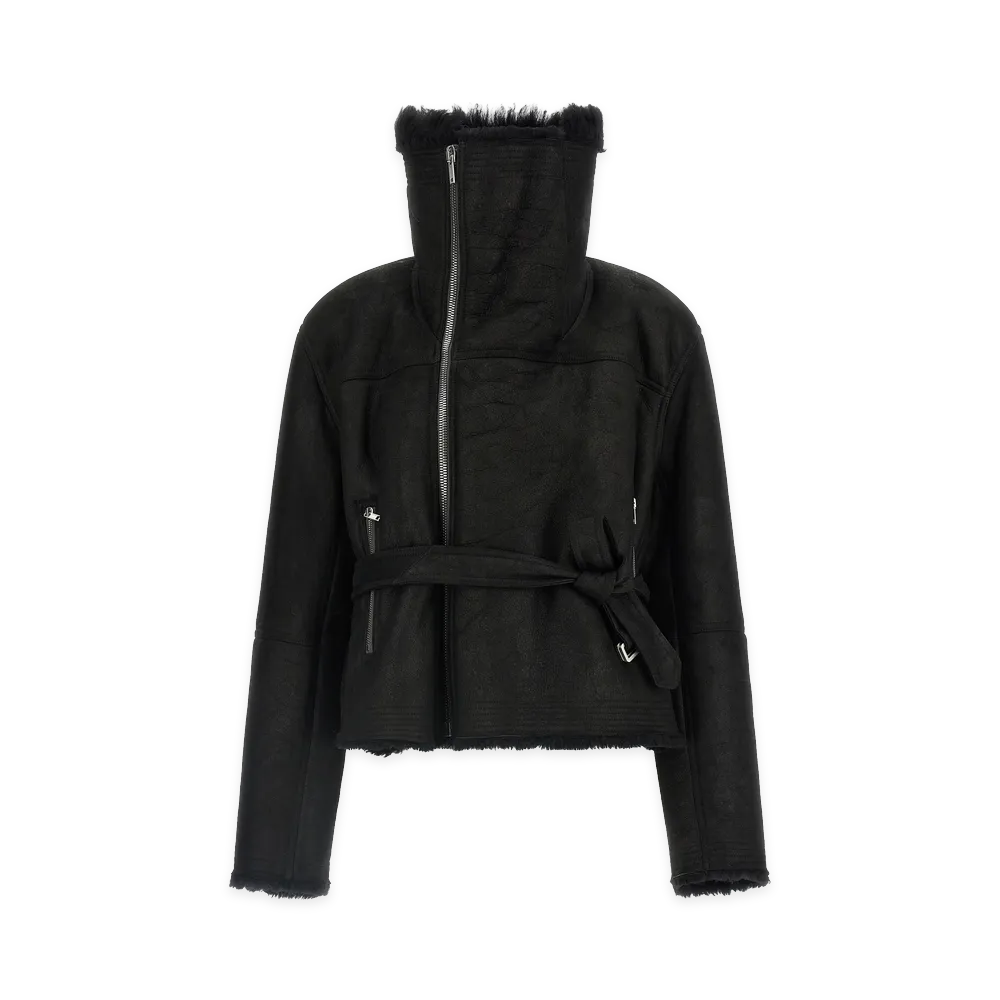 Rick Owens Women's cropped Flight Jacket "Black"