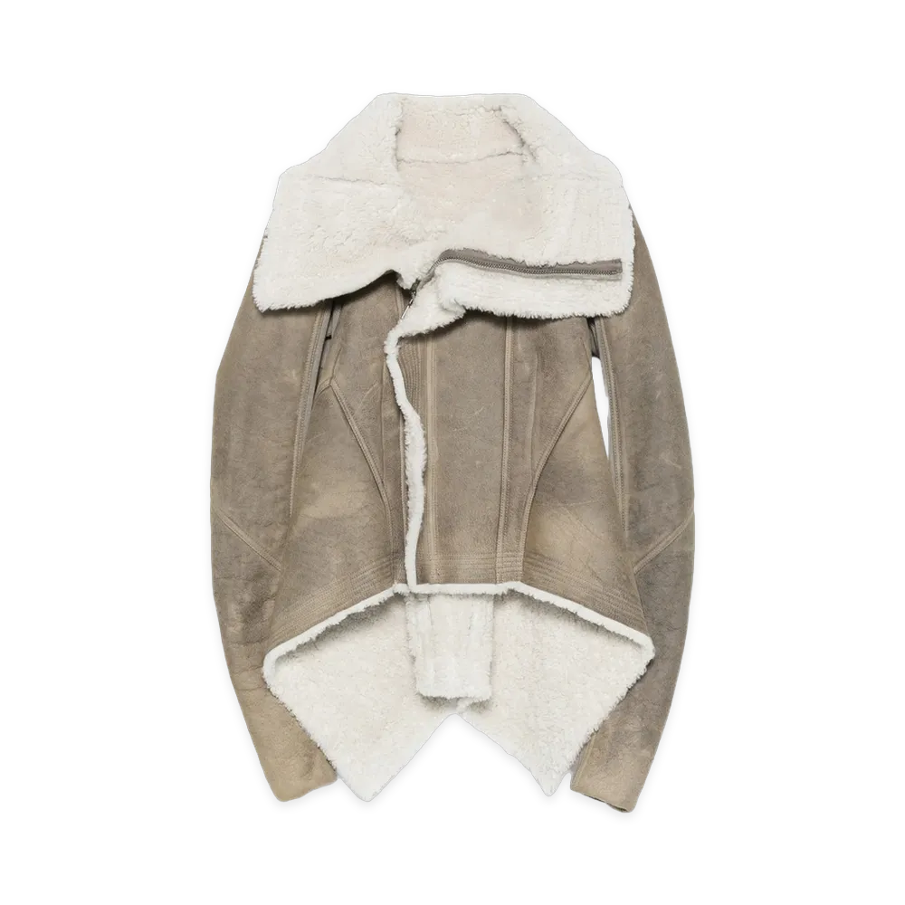 Rick Owens Women's Leather Outerwear "Grey/Neutrals"