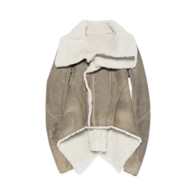 Rick Owens Women's Leather Outerwear "Grey/Neutrals"