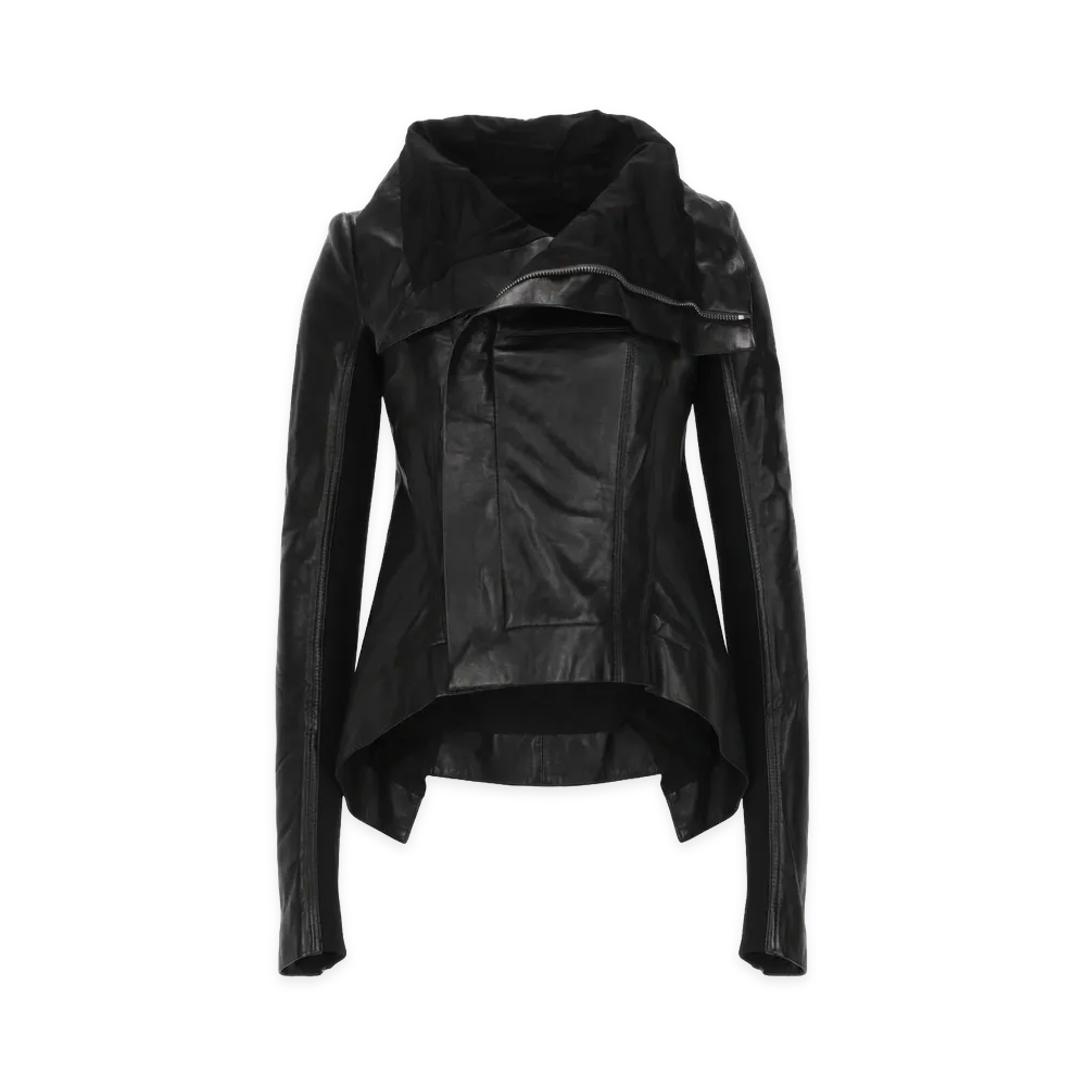 Rick Owens Women's Giacca Biker In Pelle Naska "Black"
