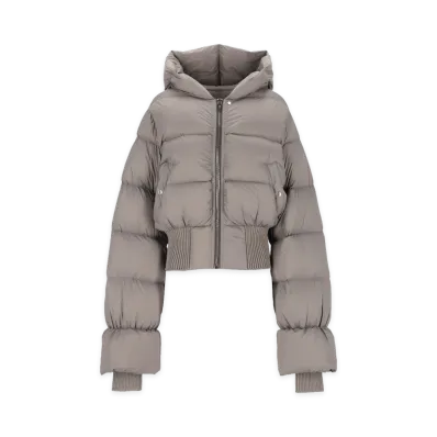Rick Owens Women's Short Down Jacket with Hood "Grey"