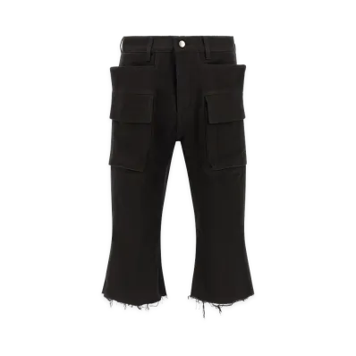 Rick Owens cargo Bolan Cutoffs Pants "Black"