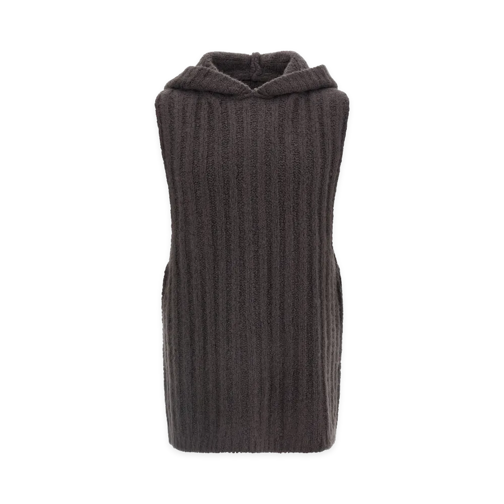 Rick Owens hooded Tank Top "Brown"