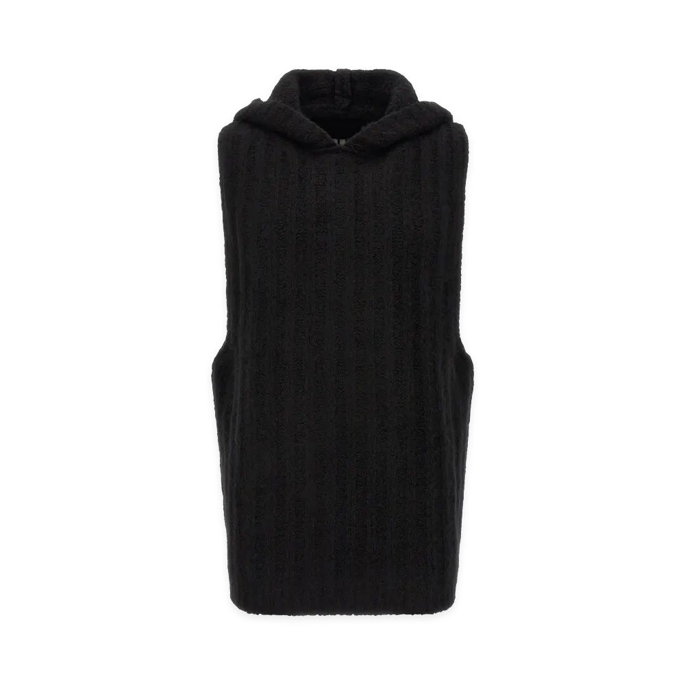Rick Owens hooded Tank Top "Black"