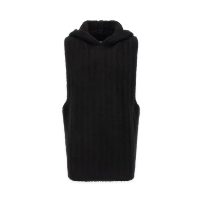 Rick Owens hooded Tank Top "Black"