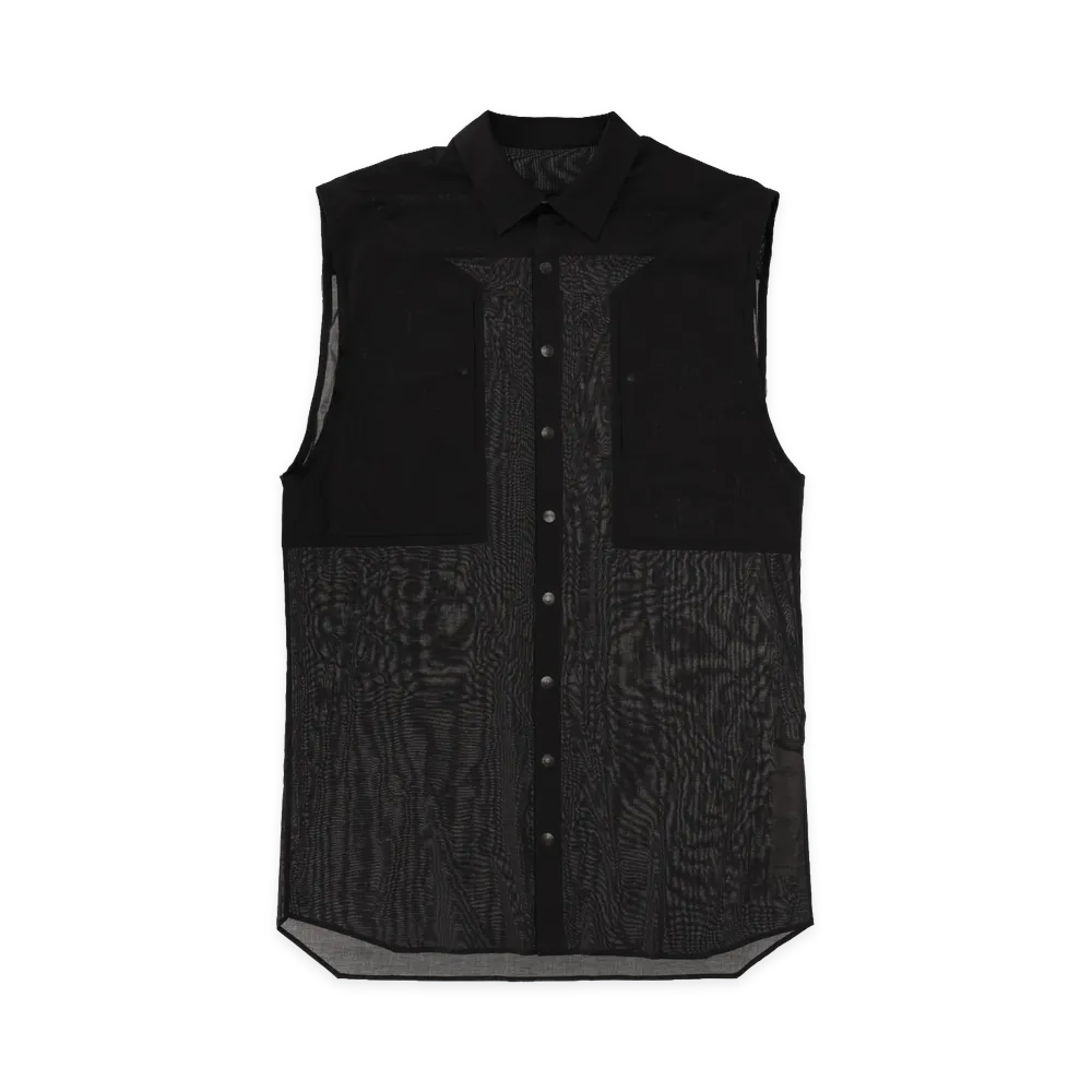 Rick Owens Sleeveless Shirt Jumbo Sl "Black"