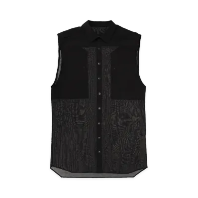 Rick Owens Sleeveless Shirt Jumbo Sl "Black"