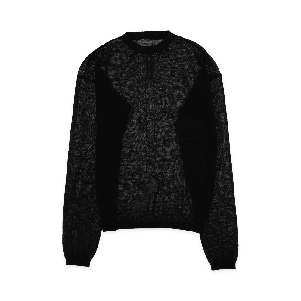 Rick Owens Penta Sheer Pull Sweater "Black"