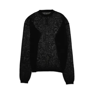 Rick Owens Penta Sheer Pull Sweater "Black"